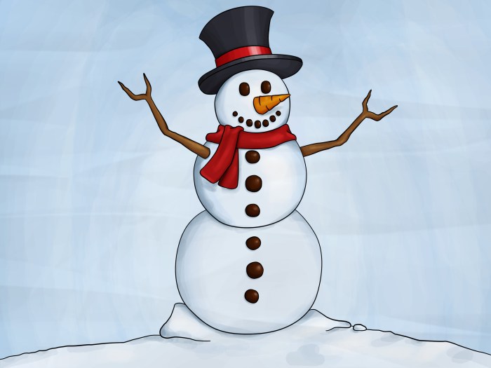 3d snowman drawing